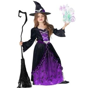 NWT Morph Costumes Purple Witch Halloween Costume Girls’ Size Medium (7/8)